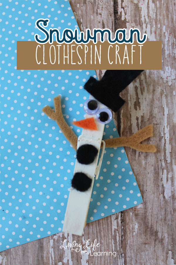 Snowman Clothespin Craft