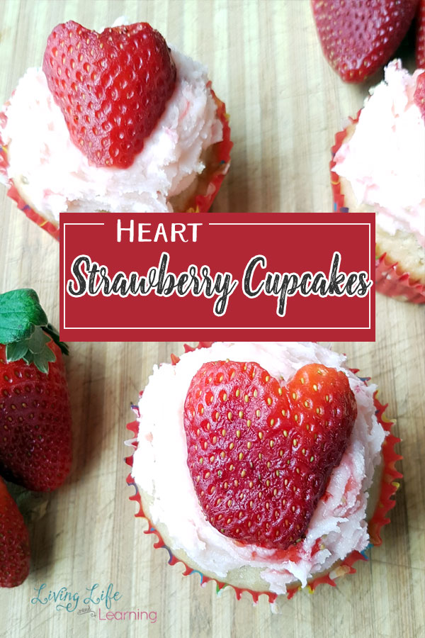 Heart strawberry cupcakes with strawberry icing that are mouthwatering and moist, you can bake these with your kids and have them help in the kitchen.