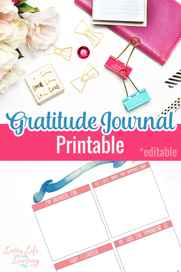 It's so easy to forget to count our blessings, don't be ungrateful, write out what you are thankful for in this Gratitude Journal printable.