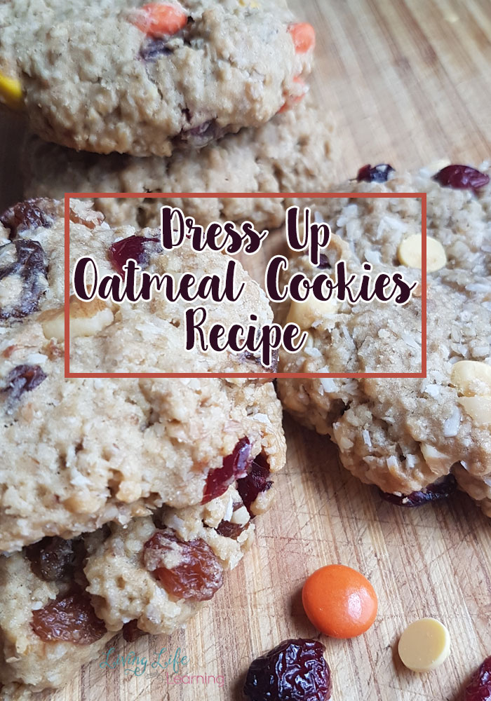 Turn your old boring oatmeal cookies to a fun event and dress up oatmeal cookies with new flavors, add cranberries or lemon chips for a new twist