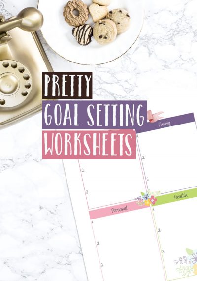 Make great things happen for you with these free Pretty Printable Goal Setting Worksheets. Reach those big personal, health, work or family goals and make big changes for yourself.