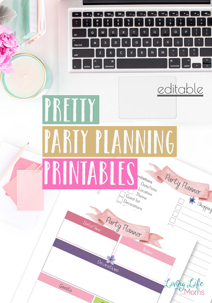 These pretty party planning printables are perfect for any special celebration, plan a birthday, or anniversary with this party planning checklist.