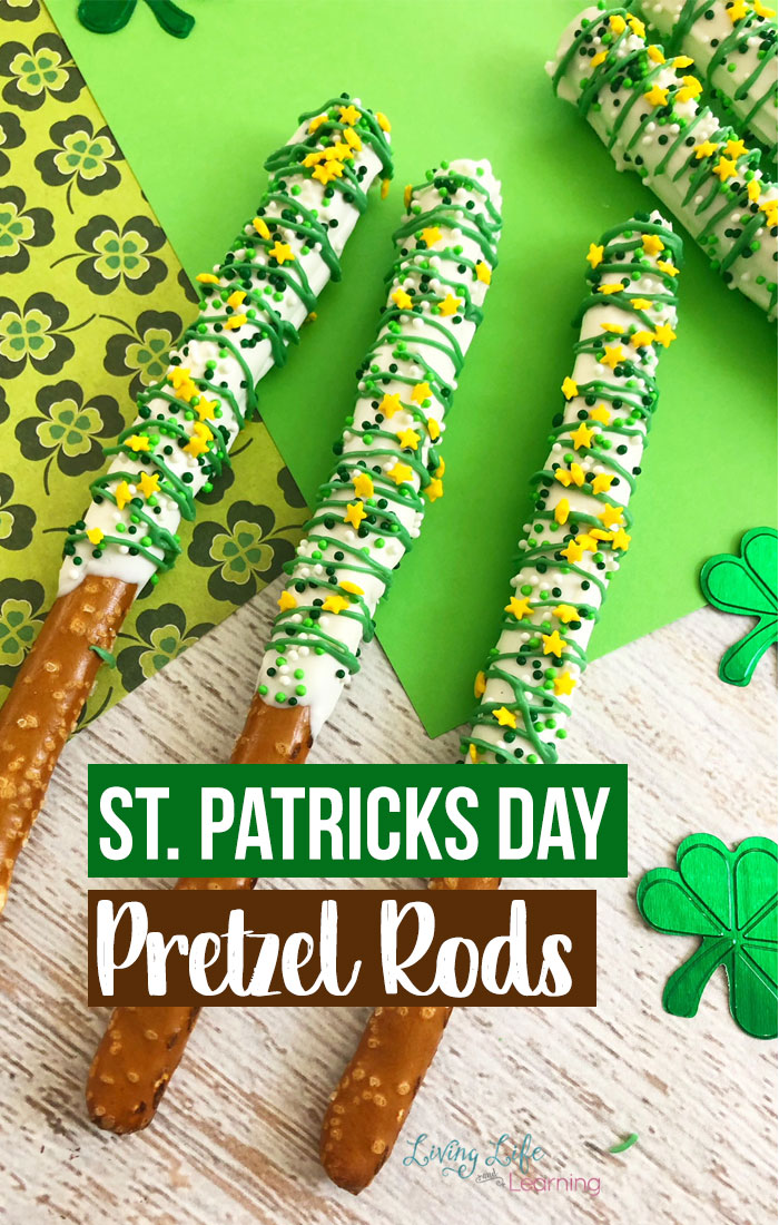 St. Patrick's Day Pretzel Rods 