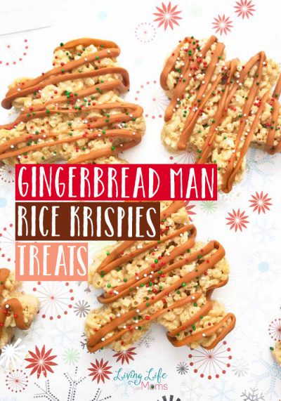 These Gingerbread Man Rice Krispy Treats are the perfect way to kick off the holiday season! Simple, delicious and perfect for helping hands! #gingerbread #baking