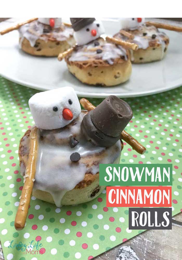 Snowman Cinnamon Rolls