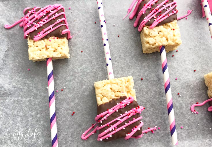 Rice Krispie treats for Valentine's Day 