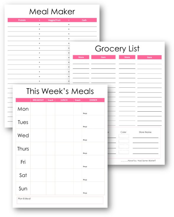 Meal Planner Printables from Etsy