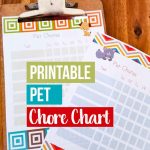 Perfect way to teach kids to take care of the dog or cat. Teach your kids responsibility with their pets and use this printable pet chores chart to have them keep track of what they've completed for each day.