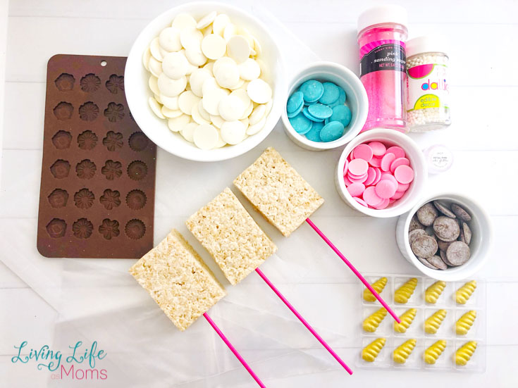 unicorn rice crispy treats supplies