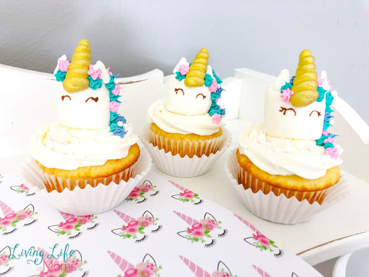 unicorn marshmallow cupcakes