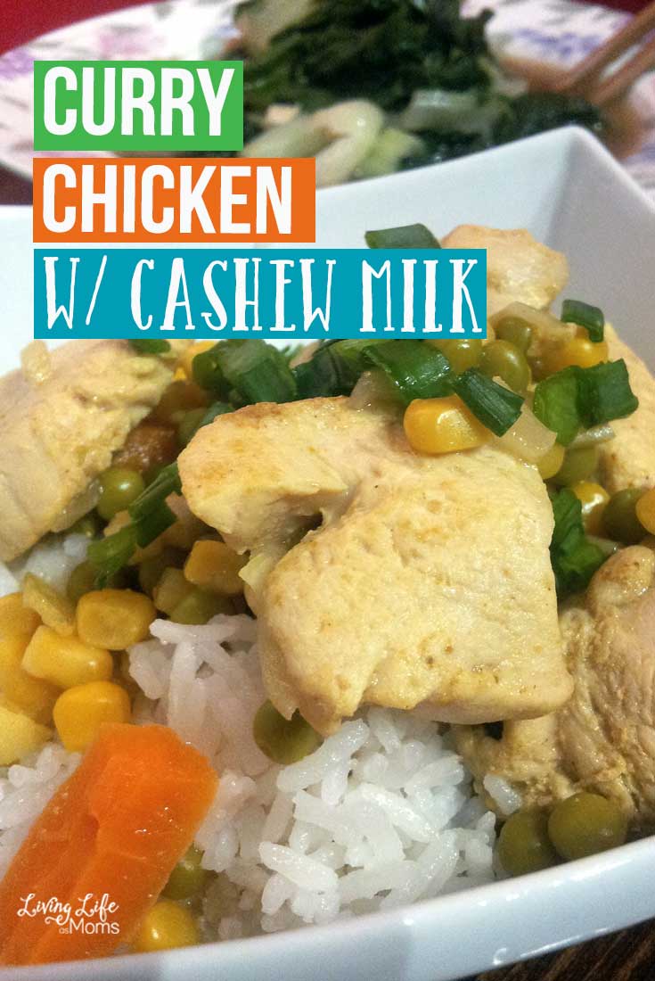 A yummy twist, instead of coconut milk, this Chicken curry recipe with cashew milk is still delicious and a huge hit in our family.