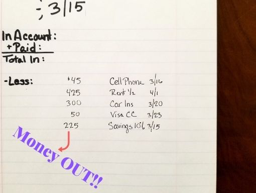 monthly bill organizer step 3 add each bill and amount due