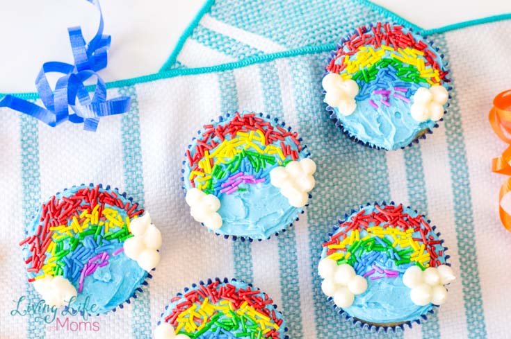 Rainbow Sprinkles Cupcakes