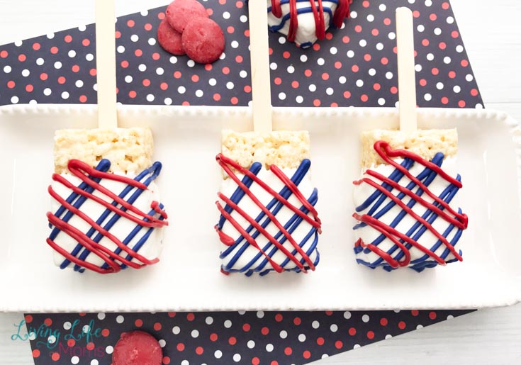 Red White Blue Rice Krispies Treats
