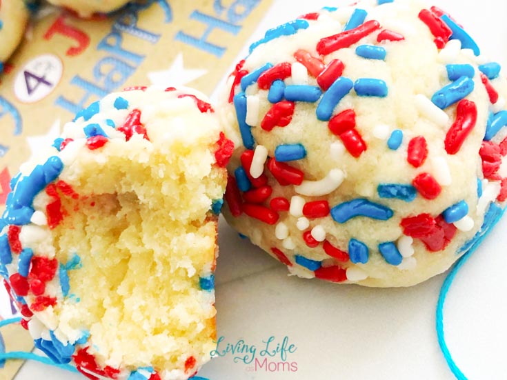 red white blue sprinkle cookies 