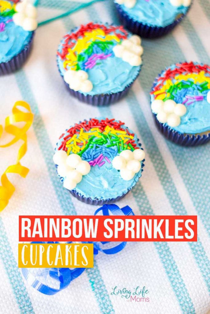 Rainbow Sprinkle Cupcakes