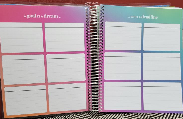 erin condren planner goal section front