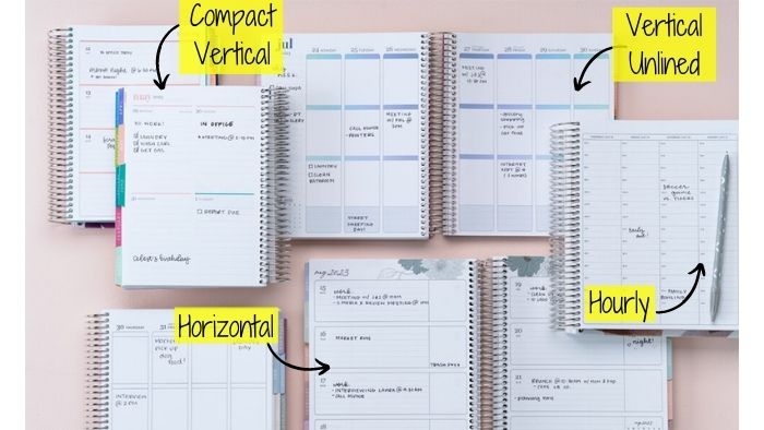 lifeplanner layout options