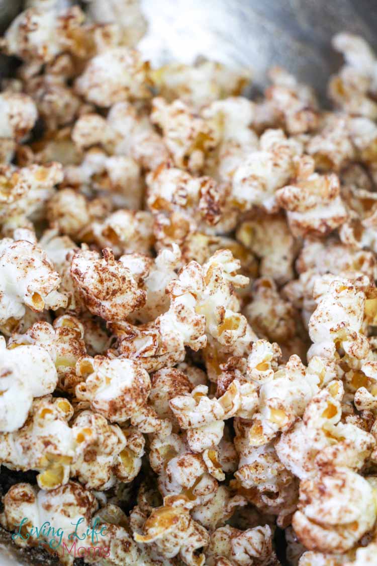 apple cinnamon seasoning on popcorn