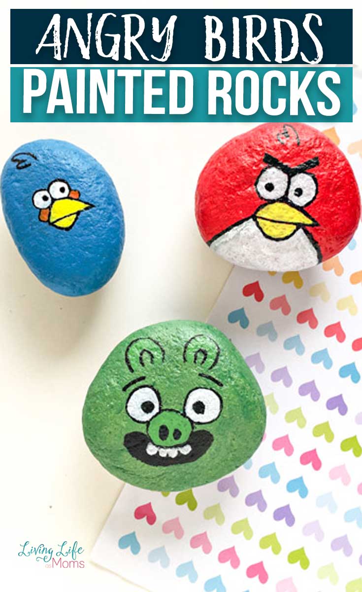 Angry Birds Painted Rocks