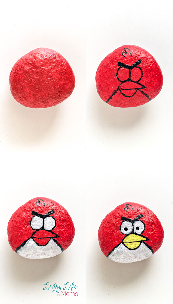 How to paint angry birds painted rocks terrance