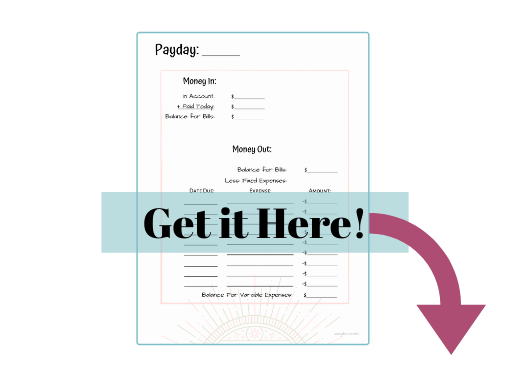 text Sign Up for Monthly Bill Organizer Free Printable