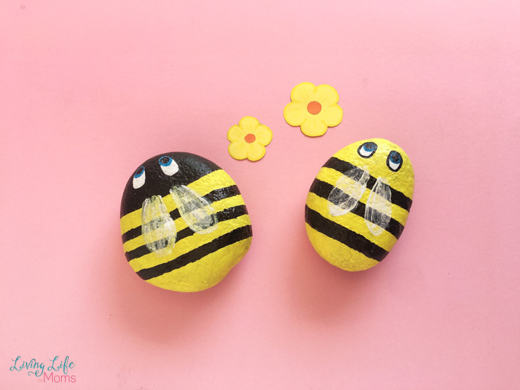 Buzzing Bee Painted Rocks