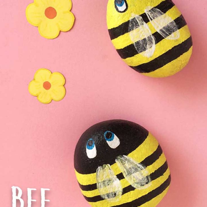 Buzzing Bee Painted Rocks