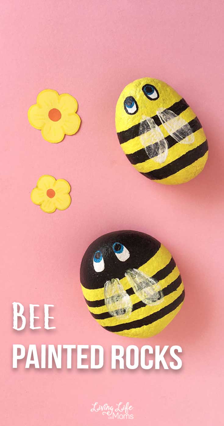 Buzzing Bee Painted Rocks