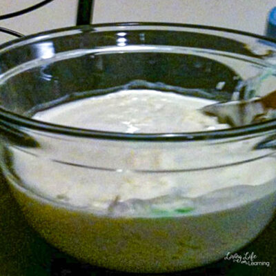 Coconut Pandan Sticky Rice ingredients in a bowl
