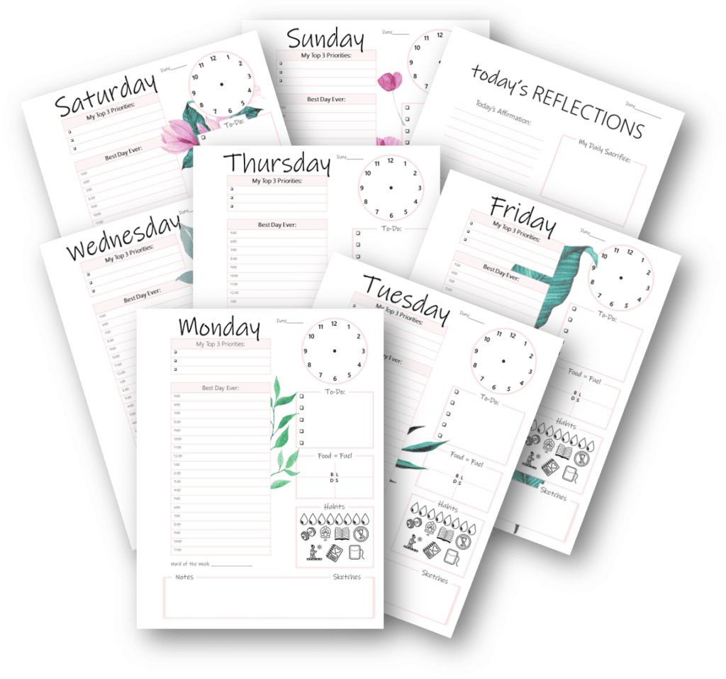 Daily planner printables