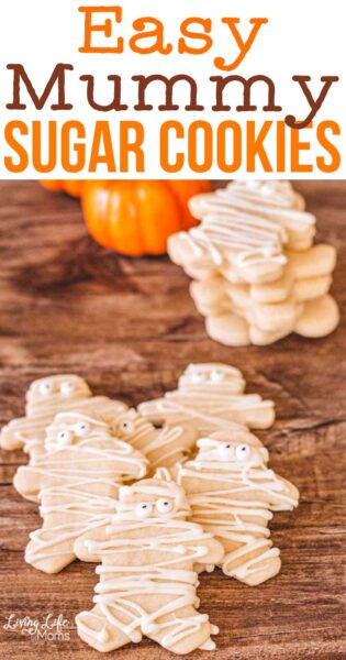 halloween mummy sugar cookies