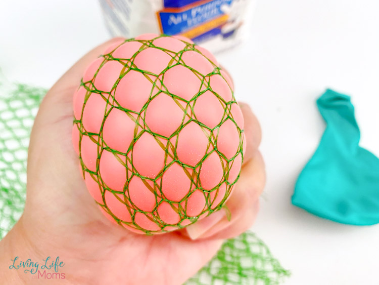 adding netting to the stress balls