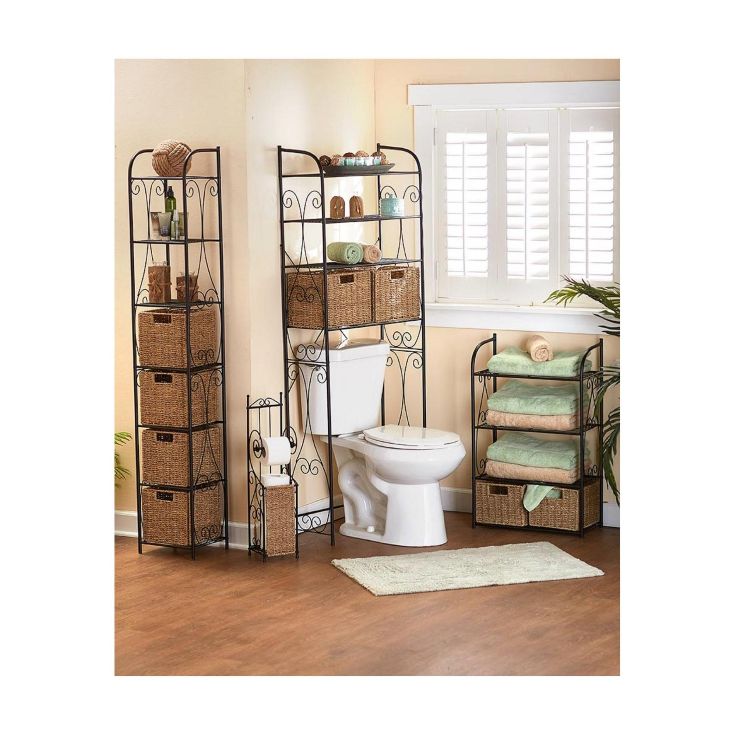 Bathroom Shelving with Baskets Set