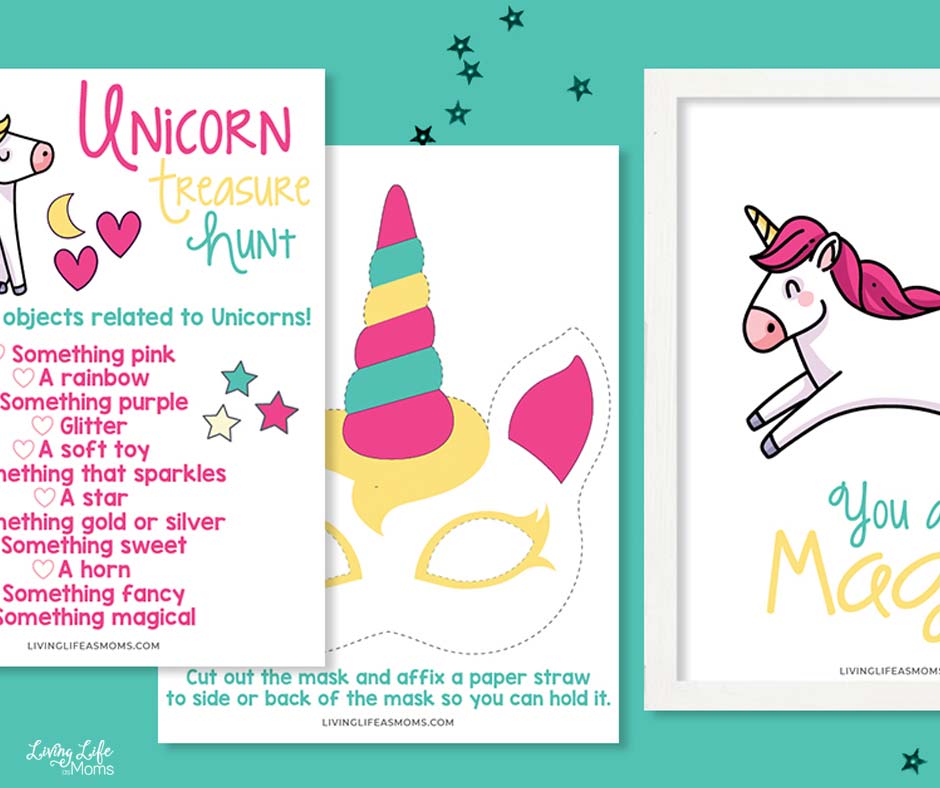 magical unicorn treasure hunt printables