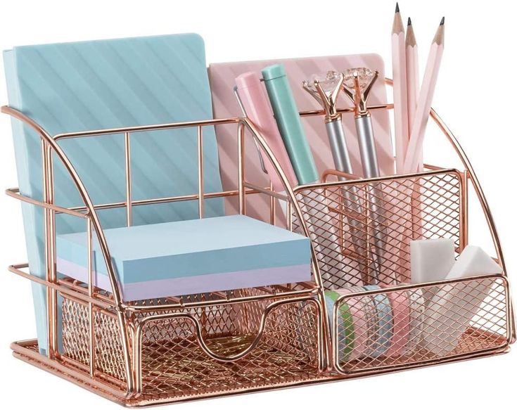 Rose Gold Desk Organizer Etsy