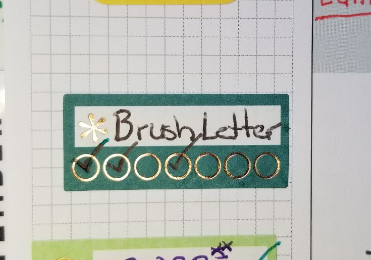 brush letter week habit tracking