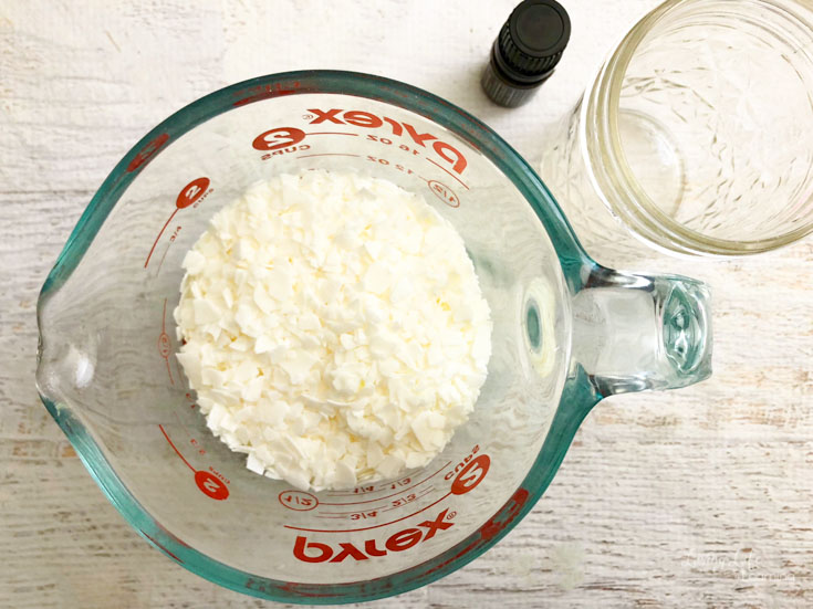 soy flakes in glass jar