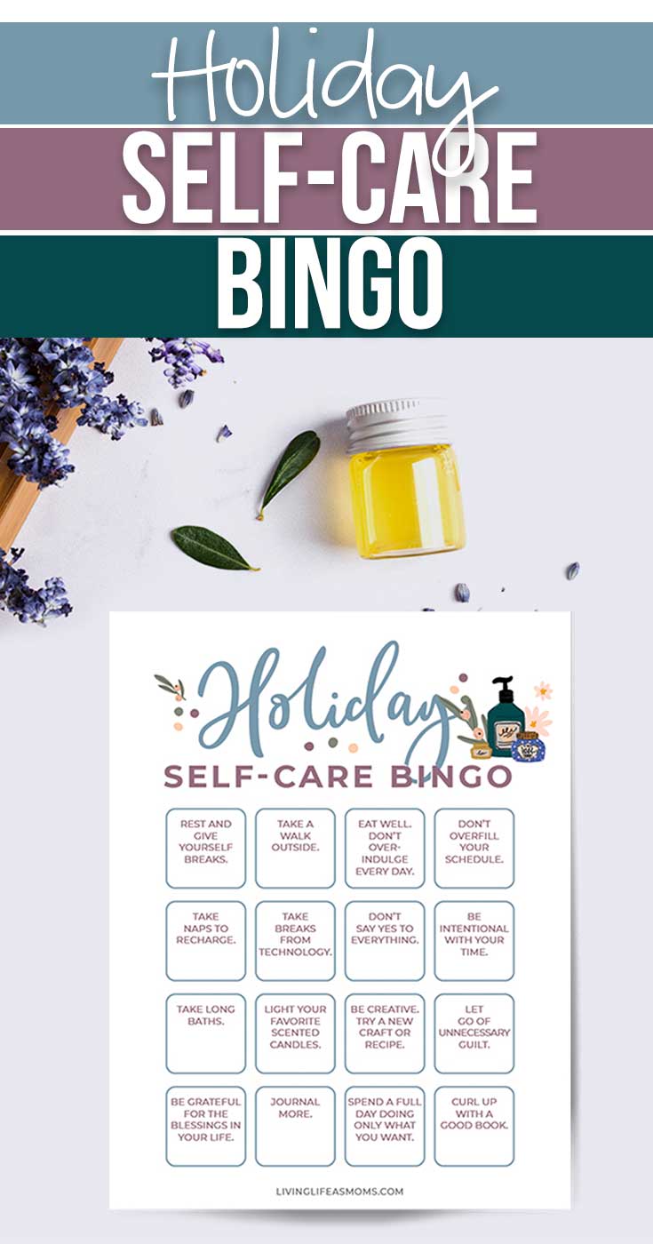 holiday self care bingo