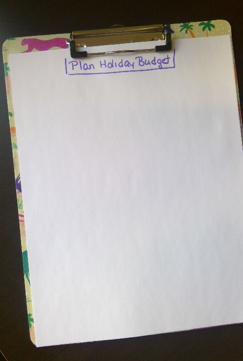 Plan Holiday Budget Goal planner