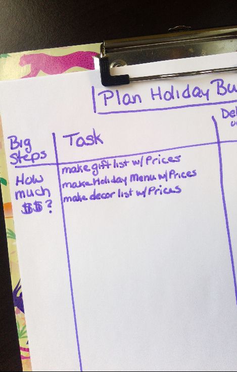 plan holiday budget goal planner 3