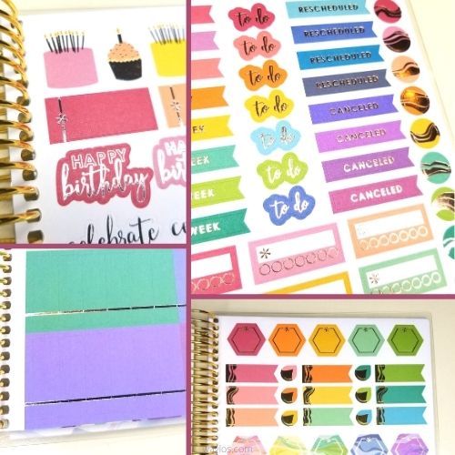 erin condren stickers included with planner