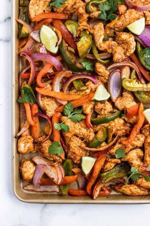 Honey Lime Baked Chicken Fajitas by Lemons and Zest