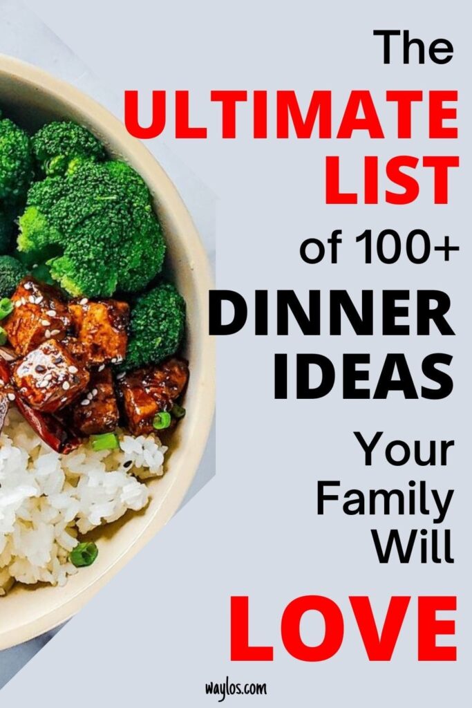 list of meals for dinner Pin