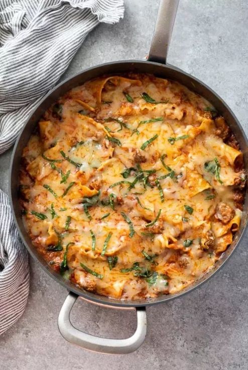 skillet lasagna Flavor the Moments