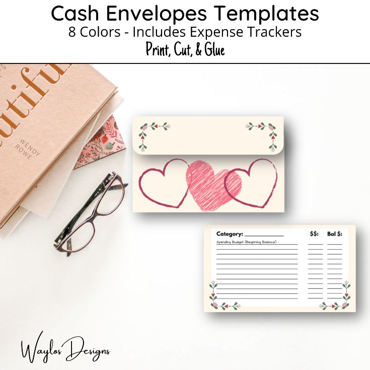 Cash Envelopes front and back February design