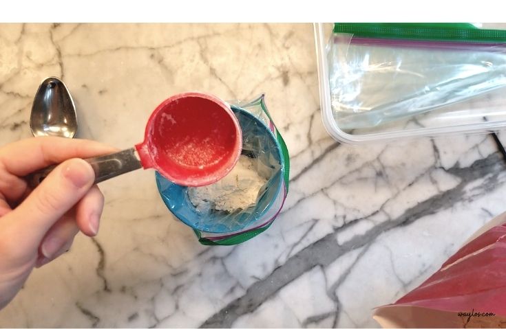 breakfast meal prep add flour