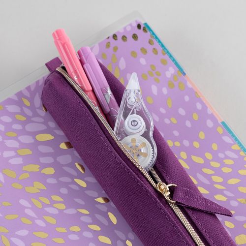 purple canvas pencil pouch erin condren