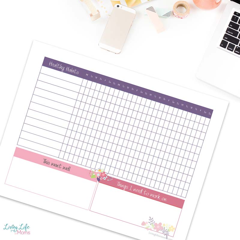 Healthy Habits Tracker Printable