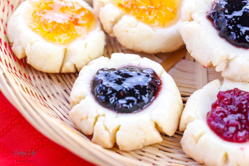 jam filled thumbprint cookies 